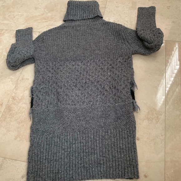 BANANA REPUBLIC Texture Combo Fringe Sweater XS - Picture 7 of 15